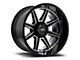 Motiv Offroad Balast Gloss Black with Chrome Accents 5-Lug Wheel; 18x9; 10mm Offset (87-90 Dakota)