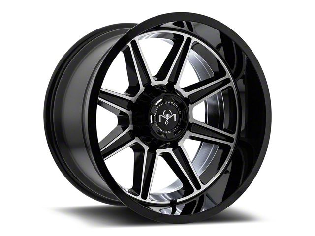 Motiv Offroad Balast Gloss Black with Chrome Accents 5-Lug Wheel; 20x12; -44mm Offset (97-03 F-150)