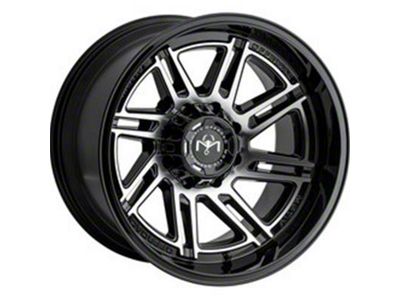Motiv Offroad Millenium Series Gloss Black with Chrome Accents 6-Lug Wheel; 17x9; 0mm Offset (21-25 F-150)