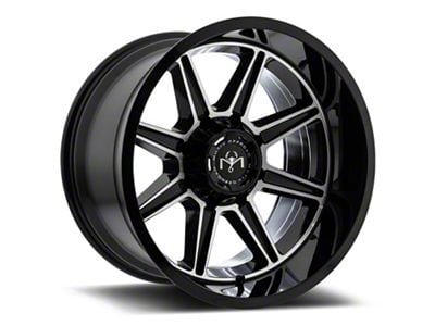 Motiv Offroad Balast Gloss Black with Chrome Accents 6-Lug Wheel; 18x9; 18mm Offset (19-24 Silverado 1500)