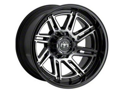 Motiv Offroad Millenium Series Gloss Black Machined 8-Lug Wheel; 20x9; 18mm Offset (11-14 Silverado 2500 HD)