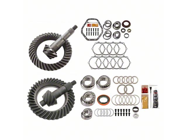 Motive Gear 9.25-Inch Front and 10.50-Inch Rear Axle Complete Ring and Pinion Gear Kit; 4.88X Gear Ratio (11-18 4WD Sierra 2500 HD)
