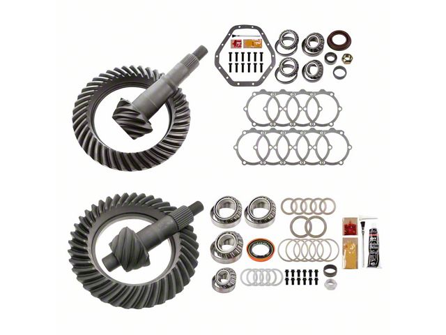 Motive Gear 9.25-Inch Front and 10.50-Inch Rear Axle Complete Ring and Pinion Gear Kit; 4.56X Gear Ratio (11-18 4WD Sierra 3500 HD)