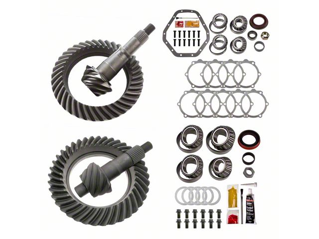 Motive Gear 9.25-Inch Front and 10.50-Inch Rear Axle Complete Ring and Pinion Gear Kit; 4.88X Gear Ratio (07-10 4WD Sierra 3500 HD)