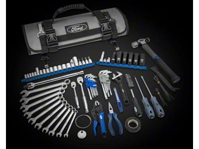 Motley Industries Ford Brand Tool Roll Kit; 86-Piece (19-26 Ranger)