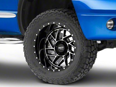 Moto Metal MO985 Breakout Gloss Black Machined 5-Lug Wheel; 20x12; -44mm Offset (02-08 RAM 1500, Excluding Mega Cab)