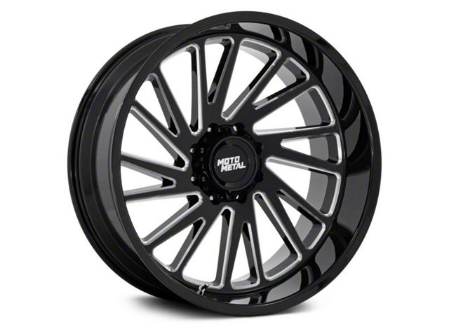 Moto Metal Combat Gloss Black Milled 8-Lug Wheel; 22x12; -44mm Offset (03-09 RAM 2500)