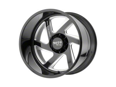 Moto Metal MO400 Gloss Black Milled 8-Lug Wheel; 24x14; -76mm Offset (03-09 RAM 2500)