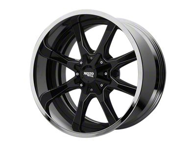 Moto Metal Rotary Gloss Black Machined 8-Lug Wheel; 17x9; -12mm Offset (03-09 RAM 2500)