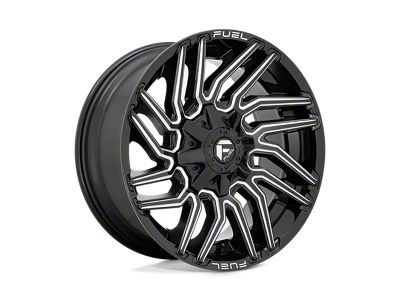 Moto Metal Folsom Gloss Black Milled 8-Lug Wheel; 22x10; -18mm Offset (03-09 RAM 3500 SRW)