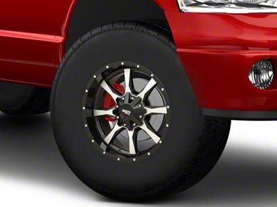 Moto Metal MO970 Gloss Black Machined 8-Lug Wheel; 16x8; 0mm Offset (03-09 RAM 3500 SRW)