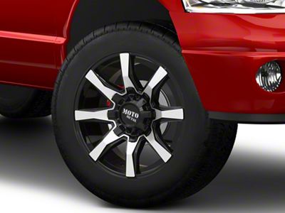 Moto Metal Spider Gloss Black Machined 8-Lug Wheel; 20x10; -18mm Offset (03-09 RAM 3500 SRW)