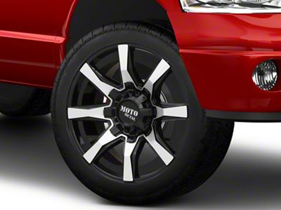 Moto Metal Spider Gloss Black Machined 8-Lug Wheel; 22x10; -18mm Offset (03-09 RAM 3500 SRW)