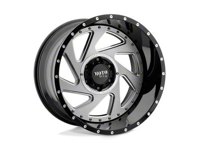 Moto Metal Change Up Gloss Black Milled with Brushed Inserts 6-Lug Wheel; 20x12; -44mm Offset (04-08 F-150)