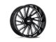 Moto Metal Combat Gloss Black Milled 6-Lug Wheel; 22x12; -44mm Offset (04-08 F-150)