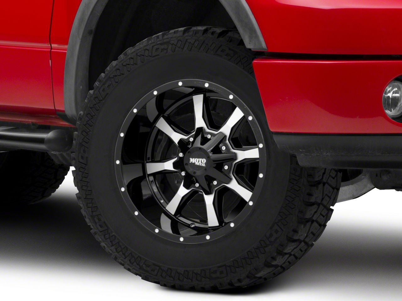 Moto Metal MO970 Gloss Black Machined 6-Lug Wheel; 18×10; -24mm Offset (04-08 F-150)