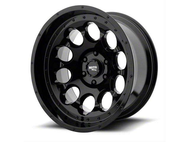 Moto Metal MO990 Rotary Gloss Black 6-Lug Wheel; 20x12; -44mm Offset (07-13 Sierra 1500)