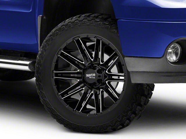 Moto Metal MO998 Kraken Gloss Black Milled 6-Lug Wheel; 20x10; -18mm Offset (07-13 Sierra 1500)