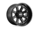 Moto Metal Shift Matte Black with Gloss Black Inserts 6-Lug Wheel; 18x9; 18mm Offset (07-13 Sierra 1500)
