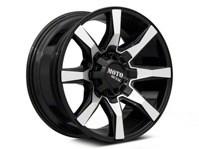 Moto Metal Spider Gloss Black Machined 8-Lug Wheel; 20x10; 12mm Offset (11-14 Sierra 2500 HD)