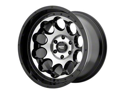 Moto Metal Rotary Gloss Black Machined 6-Lug Wheel; 17x9; -12mm Offset (07-13 Silverado 1500)