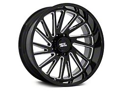 Moto Metal Combat Gloss Black Milled 8-Lug Wheel; 20x10; -18mm Offset (11-14 Silverado 2500 HD)