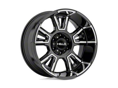 Moto Metal MO202 Chrome Center with Gloss Black Milled Lip 8-Lug Wheel; 22x12; -44mm Offset (11-14 Silverado 2500 HD)