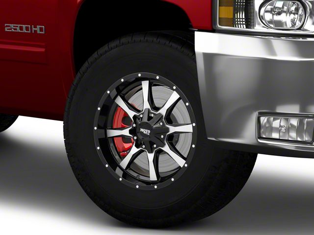 Moto Metal MO970 Gloss Black Machined 8-Lug Wheel; 17x8; 0mm Offset (11-14 Silverado 2500 HD)