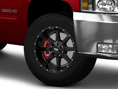 Moto Metal MO970 Gloss Black with Milled Lip 8-Lug Wheel; 18x10; -24mm Offset (11-14 Silverado 2500 HD)