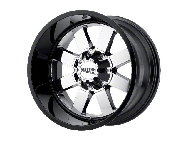 Moto Metal MO962 Chrome Center with Gloss Black Lip 6-Lug Wheel; 20x9; 0mm Offset (07-14 Tahoe)