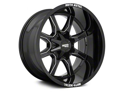 Moto Metal MO970 Gloss Black Milled 6-Lug Wheel; 18x9; 18mm Offset (07-14 Tahoe)