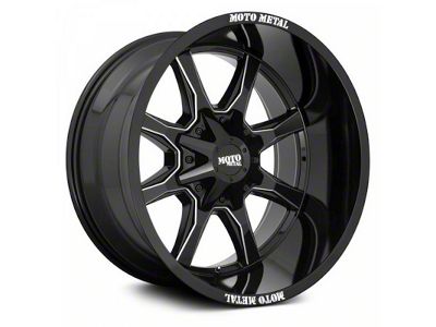 Moto Metal MO970 Gloss Black Milled 6-Lug Wheel; 18x9; 18mm Offset (07-14 Tahoe)