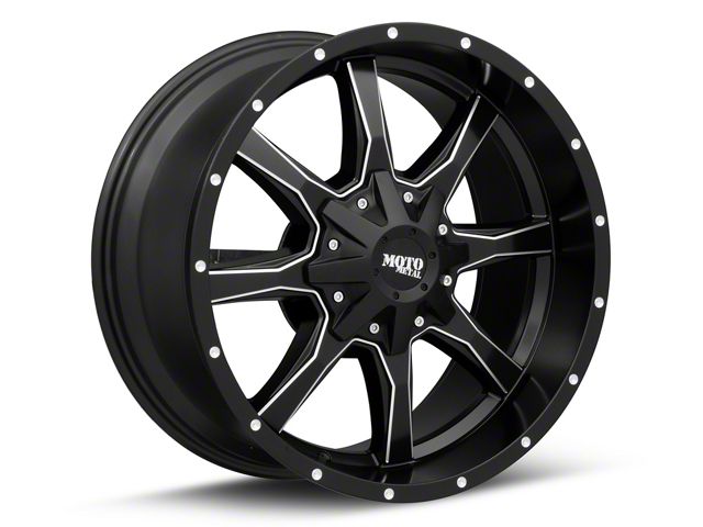 Moto Metal MO970 Semi Gloss Black Milled 6-Lug Wheel; 22x12; -44mm Offset (07-14 Tahoe)