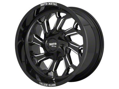 Moto Metal MO999 Gloss Black Milled 6-Lug Wheel; 20x10; -18mm Offset (07-14 Tahoe)