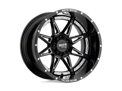 Moto Metal Hydra Gloss Black Milled 6-Lug Wheel; 17x9; -12mm Offset (07-14 Yukon)