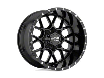 Moto Metal Siege Gloss Black 6-Lug Wheel; 22x10; 12mm Offset (07-14 Yukon)