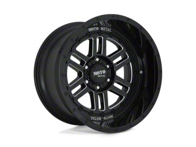 Moto Metal Deep Six Gloss Black Milled 8-Lug Wheel; 22x12; -44mm Offset (08-10 F-250 Super Duty)