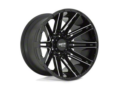 Moto Metal Kraken Gloss Black Milled 8-Lug Wheel; 20x10; -18mm Offset (08-10 F-250 Super Duty)