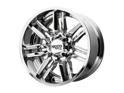 Moto Metal MO202 Chrome Center with Gloss Black Milled Lip 8-Lug Wheel; 20x10; -18mm Offset (08-10 F-250 Super Duty)
