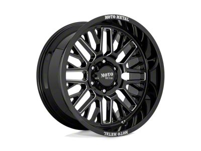 Moto Metal MO802 Gloss Black Milled 8-Lug Wheel; 20x9; 18mm Offset (08-10 F-250 Super Duty)