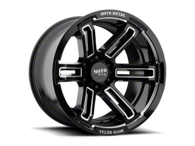 Moto Metal Rukus Gloss Black Milled 8-Lug Wheel; 20x9; 0mm Offset (08-10 F-250 Super Duty)