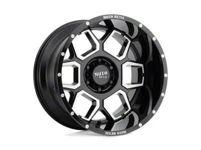 Moto Metal Spade Gloss Black Machined 8-Lug Wheel; 20x10; -24mm Offset (08-10 F-250 Super Duty)