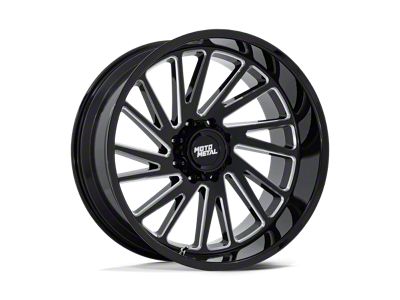 Moto Metal Combat Gloss Black Milled 8-Lug Wheel; 22x10; -18mm Offset (08-10 F-350 Super Duty SRW)