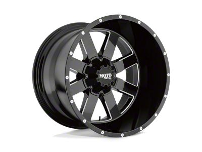 Moto Metal MO962 Gloss Black Milled 8-Lug Wheel; 20x12; -44mm Offset (08-10 F-350 Super Duty SRW)