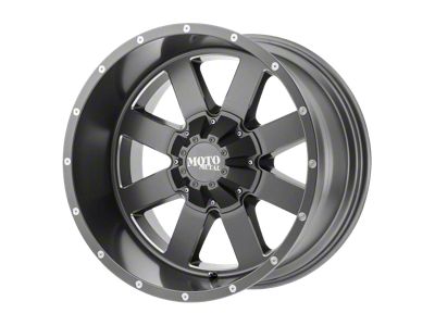 Moto Metal MO962 Satin Gray Milled 8-Lug Wheel; 18x12; -44mm Offset (08-10 F-350 Super Duty SRW)