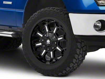 Moto Metal Combat Gloss Black Milled 6-Lug Wheel; 24x12; -44mm Offset (09-14 F-150)