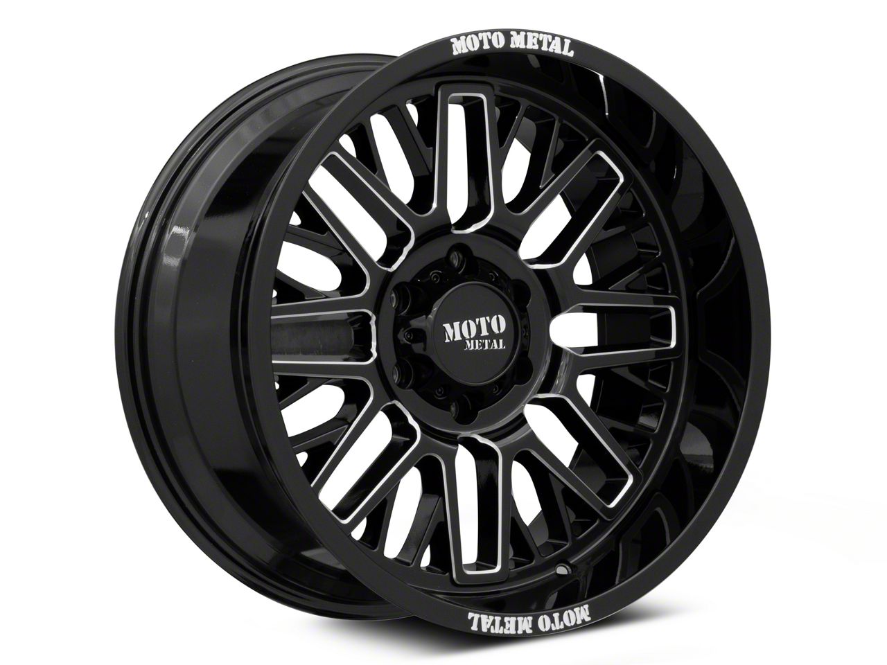 Moto Metal F-150 MO802 Gloss Black Milled 6-Lug Wheel; 22x10
