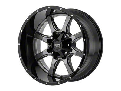 Moto Metal MO970 Gloss Gray Center with Gloss Black Lip 6-Lug Wheel; 20x10; 12mm Offset (09-14 F-150)