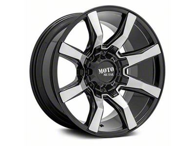 Moto Metal Spider Gloss Black Machined 6-Lug Wheel; 20x10; 12mm Offset (09-14 F-150)