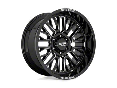 Moto Metal MO802 Gloss Black Milled 5-Lug Wheel; 22x10; -18mm Offset (09-18 RAM 1500)